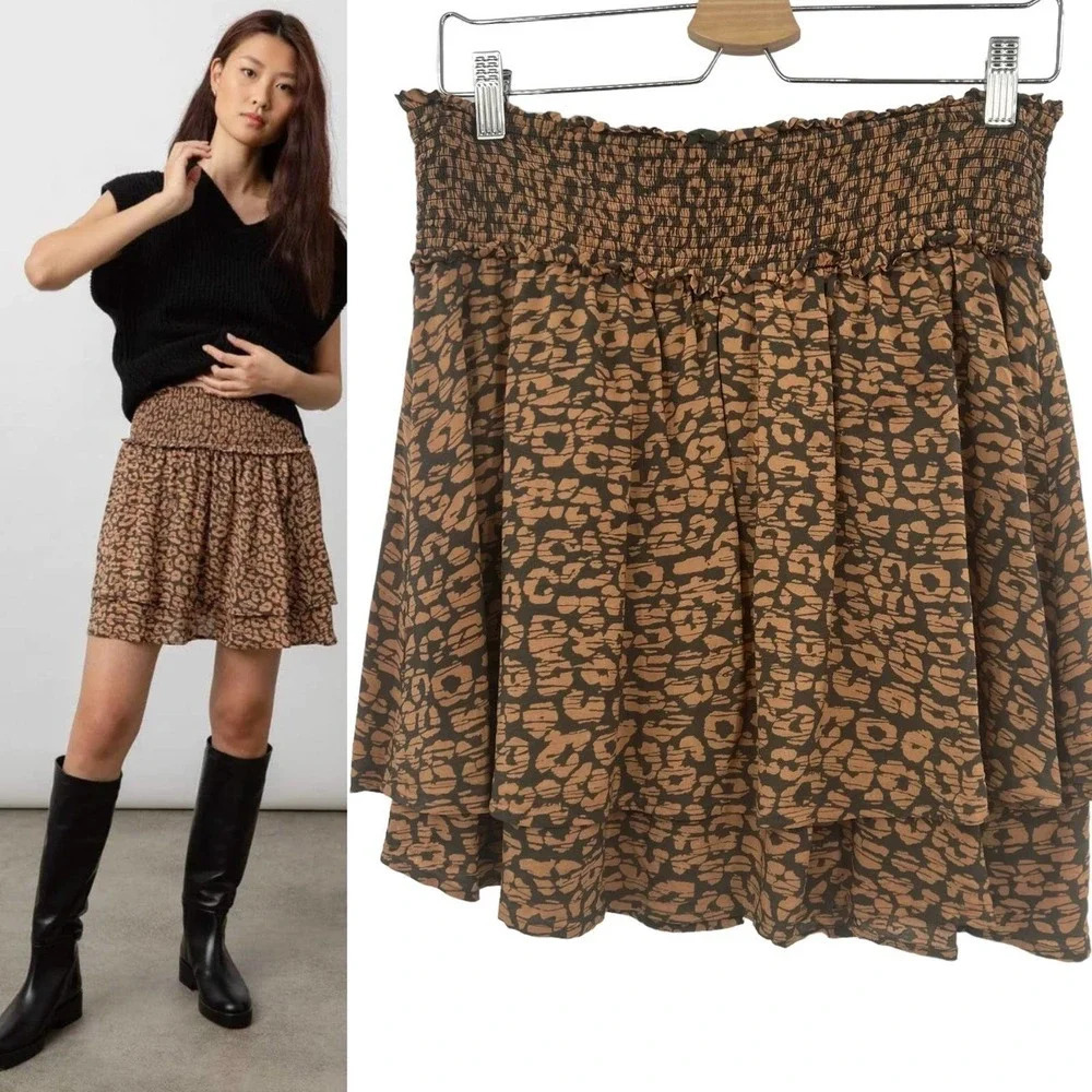 Rails Addison Skirt in‎ Batik Cheetah Print Size Large